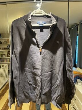 Vineyard Vines Men’s Dark Charcoal Half-Zip Sweater